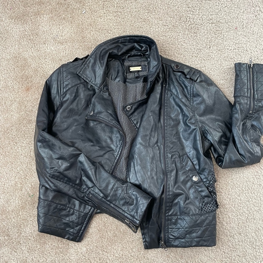 Leather black jacket